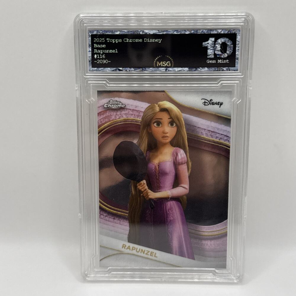 2025 Topps Chrome Disney - Rapunzel Base Card #116 Graded 10 Gem Mint Card